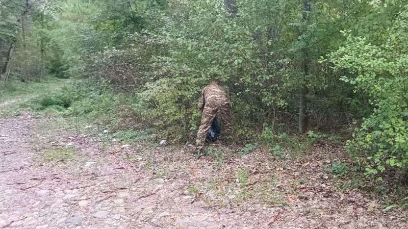 Участники СВО и ветераны «Боевого братства» организовали субботник в Апшеронске